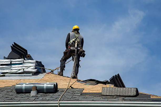 Professional Gutter Installation technician working in Cheney, KS